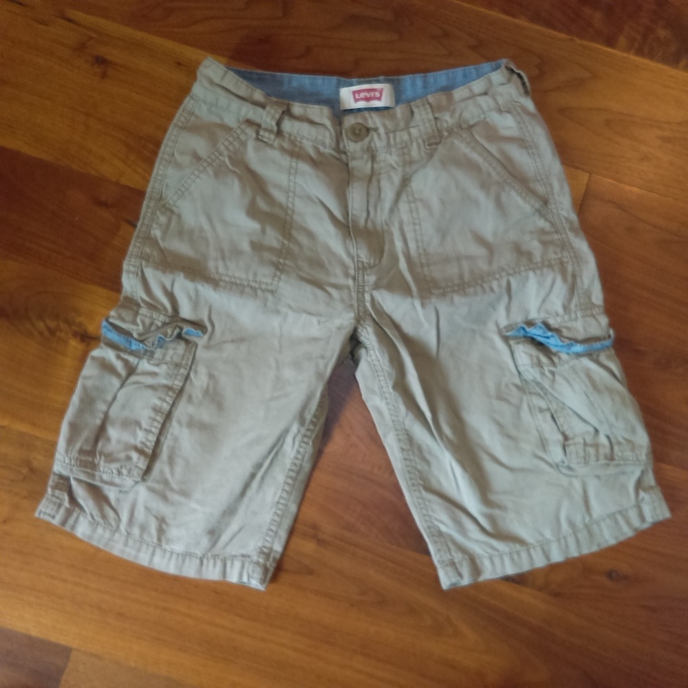 Boys White Levi Shorts